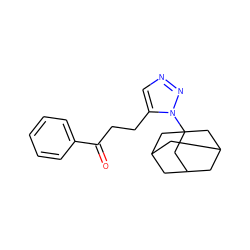 O=C(CCc1cnnn1C12CC3CC(CC(C3)C1)C2)c1ccccc1 ZINC000049110455