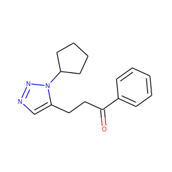 O=C(CCc1cnnn1C1CCCC1)c1ccccc1 ZINC000049792631