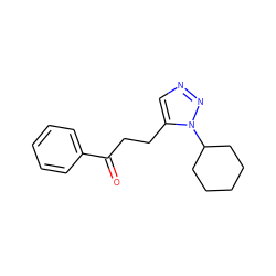 O=C(CCc1cnnn1C1CCCCC1)c1ccccc1 ZINC000049035590