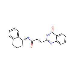 O=C(CCc1nc2ccccc2c(=O)[nH]1)N[C@@H]1CCCc2ccccc21 ZINC000003606513