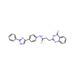 O=C(CCc1nc2ccccc2c(=O)[nH]1)Nc1ccc(-c2c[nH]c(-c3ccccc3)n2)cc1 ZINC000103254105