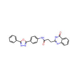 O=C(CCc1nc2ccccc2c(=O)[nH]1)Nc1ccc(-c2nnc(-c3ccccc3)o2)cc1 ZINC000095920848