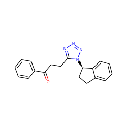 O=C(CCc1nnnn1[C@@H]1CCc2ccccc21)c1ccccc1 ZINC000049051725