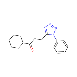 O=C(CCc1nnnn1-c1ccccc1)C1CCCCC1 ZINC000049047790