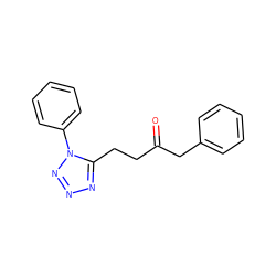 O=C(CCc1nnnn1-c1ccccc1)Cc1ccccc1 ZINC000049036768