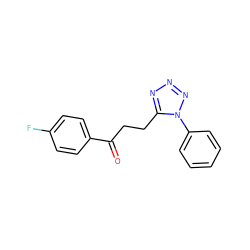 O=C(CCc1nnnn1-c1ccccc1)c1ccc(F)cc1 ZINC000049110359