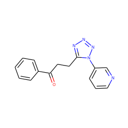 O=C(CCc1nnnn1-c1cccnc1)c1ccccc1 ZINC000049051721