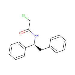 O=C(CCl)N[C@@H](Cc1ccccc1)c1ccccc1 ZINC000002159917