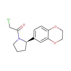 O=C(CCl)N1CCC[C@@H]1c1ccc2c(c1)OCCO2 ZINC000003434780