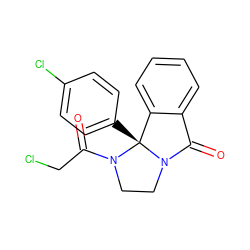 O=C(CCl)N1CCN2C(=O)c3ccccc3[C@@]12c1ccc(Cl)cc1 ZINC000001382758