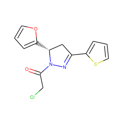 O=C(CCl)N1N=C(c2cccs2)C[C@H]1c1ccco1 ZINC000004204478