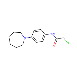 O=C(CCl)Nc1ccc(N2CCCCCC2)cc1 ZINC000000299670