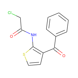 O=C(CCl)Nc1sccc1C(=O)c1ccccc1 ZINC000000334375