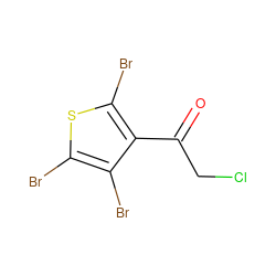 O=C(CCl)c1c(Br)sc(Br)c1Br ZINC000013528244