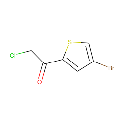 O=C(CCl)c1cc(Br)cs1 ZINC000013528238