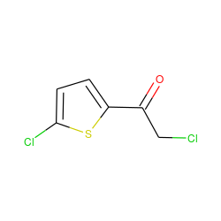 O=C(CCl)c1ccc(Cl)s1 ZINC000005582507