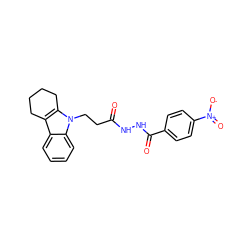 O=C(CCn1c2c(c3ccccc31)CCCC2)NNC(=O)c1ccc([N+](=O)[O-])cc1 ZINC000001296353