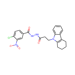 O=C(CCn1c2c(c3ccccc31)CCCC2)NNC(=O)c1ccc(Cl)c([N+](=O)[O-])c1 ZINC000008691765