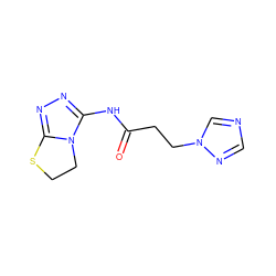 O=C(CCn1cncn1)Nc1nnc2n1CCS2 ZINC000096933437