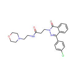 O=C(CCn1nc(-c2ccc(Cl)cc2)c2ccccc2c1=O)NCCN1CCOCC1 ZINC000019928826