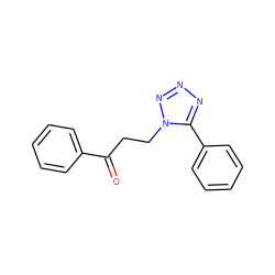 O=C(CCn1nnnc1-c1ccccc1)c1ccccc1 ZINC000049785055