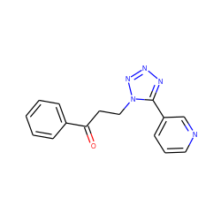 O=C(CCn1nnnc1-c1cccnc1)c1ccccc1 ZINC000049035498