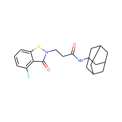 O=C(CCn1sc2cccc(F)c2c1=O)NC12CC3CC(CC(C3)C1)C2 ZINC000299818927