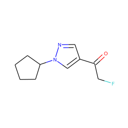 O=C(CF)c1cnn(C2CCCC2)c1 ZINC000473113327