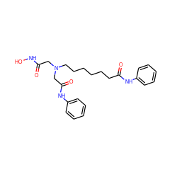 O=C(CN(CCCCCCC(=O)Nc1ccccc1)CC(=O)Nc1ccccc1)NO ZINC000029133466