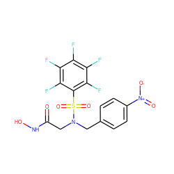 O=C(CN(Cc1ccc([N+](=O)[O-])cc1)S(=O)(=O)c1c(F)c(F)c(F)c(F)c1F)NO ZINC000010450208