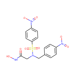 O=C(CN(Cc1ccc([N+](=O)[O-])cc1)S(=O)(=O)c1ccc([N+](=O)[O-])cc1)NO ZINC000013808265