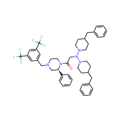 O=C(CN(N1CCC(Cc2ccccc2)CC1)N1CCC(Cc2ccccc2)CC1)N1CCN(Cc2cc(C(F)(F)F)cc(C(F)(F)F)c2)C[C@@H]1c1ccccc1 ZINC000095610657