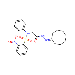 O=C(CN(c1ccccc1)S(=O)(=O)c1ccccc1[N+](=O)[O-])NN=C1CCCCCCC1 ZINC000001192496