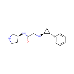 O=C(CN[C@H]1C[C@@H]1c1ccccc1)N[C@H]1CCNC1 ZINC000147848634