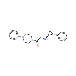 O=C(CN[C@H]1C[C@@H]1c1ccccc1)N1CCN(c2ccccc2)CC1 ZINC000096172286