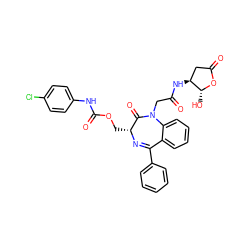 O=C(CN1C(=O)[C@@H](COC(=O)Nc2ccc(Cl)cc2)N=C(c2ccccc2)c2ccccc21)N[C@H]1CC(=O)O[C@@H]1O ZINC000038156642