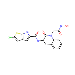 O=C(CN1C(=O)[C@@H](NC(=O)c2cc3cc(Cl)sc3[nH]2)Cc2ccccc21)NO ZINC000028818265