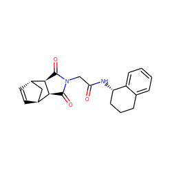 O=C(CN1C(=O)[C@H]2[C@H]3C=C[C@@H](C3)[C@H]2C1=O)N[C@H]1CCCc2ccccc21 ZINC000100290508