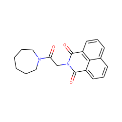 O=C(CN1C(=O)c2cccc3cccc(c23)C1=O)N1CCCCCC1 ZINC000003893005