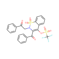 O=C(CN1C(C(=O)c2ccccc2)=C(OS(=O)(=O)C(F)(F)F)c2ccccc2S1(=O)=O)c1ccccc1 ZINC000101322105