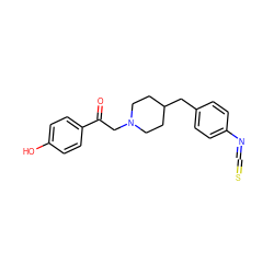 O=C(CN1CCC(Cc2ccc(N=C=S)cc2)CC1)c1ccc(O)cc1 ZINC000029045641