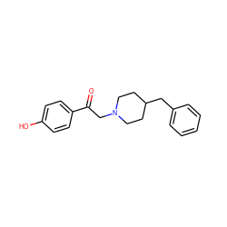 O=C(CN1CCC(Cc2ccccc2)CC1)c1ccc(O)cc1 ZINC000029045643