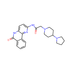 O=C(CN1CCC(N2CCCC2)CC1)Nc1ccc2[nH]c(=O)c3ccccc3c2n1 ZINC000003815860