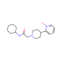 O=C(CN1CCC(c2cccc[n+]2[O-])CC1)NC1CCCCC1 ZINC000035075426