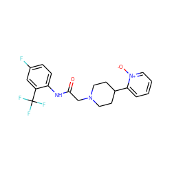 O=C(CN1CCC(c2cccc[n+]2[O-])CC1)Nc1ccc(F)cc1C(F)(F)F ZINC000035075447