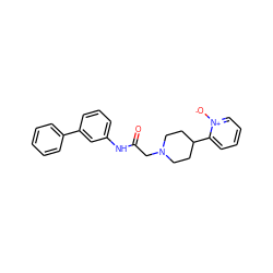 O=C(CN1CCC(c2cccc[n+]2[O-])CC1)Nc1cccc(-c2ccccc2)c1 ZINC000028604400