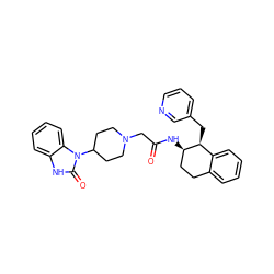 O=C(CN1CCC(n2c(=O)[nH]c3ccccc32)CC1)N[C@@H]1CCc2ccccc2[C@@H]1Cc1cccnc1 ZINC000029399954