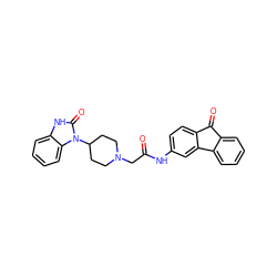 O=C(CN1CCC(n2c(=O)[nH]c3ccccc32)CC1)Nc1ccc2c(c1)-c1ccccc1C2=O ZINC000001488980