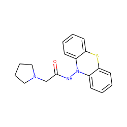 O=C(CN1CCCC1)NN1c2ccccc2Sc2ccccc21 ZINC000073163722