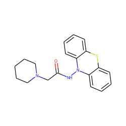 O=C(CN1CCCCC1)NN1c2ccccc2Sc2ccccc21 ZINC000073195989